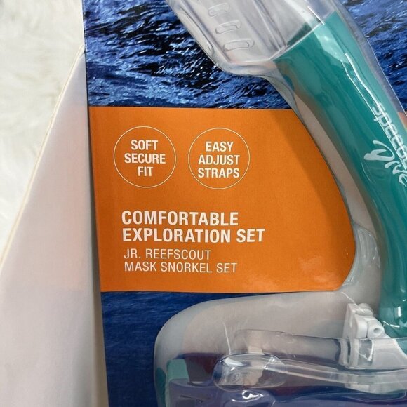 NEW Speedo Junior Comfortable Exploration Reefscout Mask Snorkel Set Age… - Picture 3 of 12